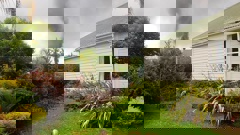 Legacy Funeral Homes' crematorium chimney stack is 25 metres from the master bedroom of Pyes Pa couple Kelsey Dew and Matt Bear.