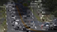 Easter holiday commuters heading south towards the Coromandel in 2020. Photo / Brett Phibbs