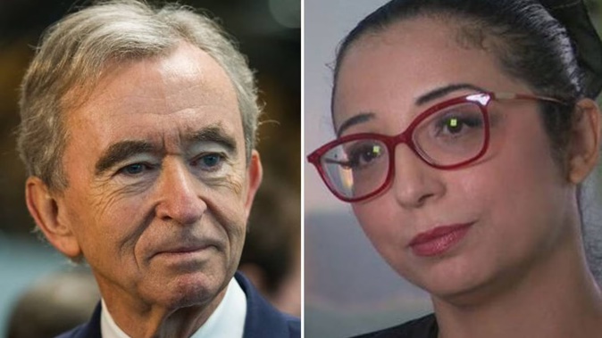 Small business owner Rim Daghmash, right, has found herself embroiled in a legal battle with one of the world’s largest luxury conglomerates owned by the planet’s richest man, Bernard Arnault. Photos / Getty / A Current Affair