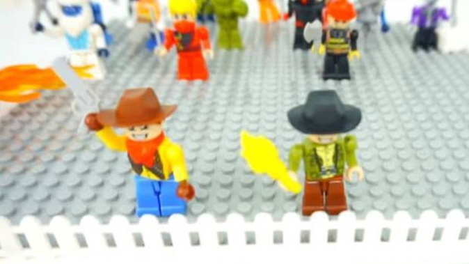 Figures from Zuru's Max Build More 750-piece construction set. Screenshot / YouTube