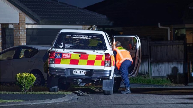 Fire Investigators were at the scene of the incident where an infant sustained burns. Photo / Hayden Woodward.