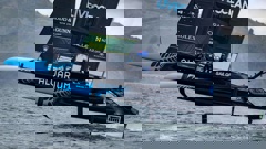 The New Zealand SailGP Team had a mixed performance in the opening day of the event in San Francisco. Photo: Ricardo Pinto/SailGP