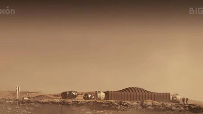 This photo provided by ICON and Nasa in August 2021 shows a proposal for the Mars Dune Alpha habitat on Mars. (Photo / AP)