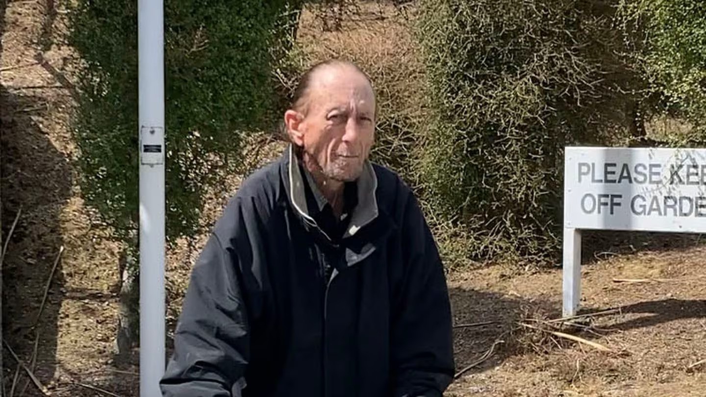 Tourist and former US cop Glenn Woodard, 73, leaving Hamilton District Court today after being sentenced on a charge of careless driving causing injury after crashing into a motorist on Waitomo Valley Rd on Monday. Photo / Belinda Feek