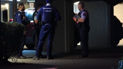 Police investigate after a death at the Off Broadway Motel in Epsom. Photo / Hayden Woodward