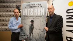 Authors Nicky Hager, left, and Jon Stephenson. (Photo / Mark Mitchell)
