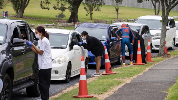 A vaccination event at Manurewa Marae on Saturday. Photo / Brett Phibbs