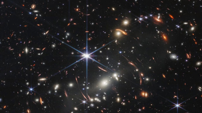 Galaxy cluster SMACS 0723, captured by the James Webb Space Telescope. Photo / Nasa