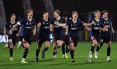 Auckland FC players celebrate winning the match, Auckland FC v Melbourne City, A-League Elimination Final match at Go Media Stadium, Auckland, New Zealand on Saturday 2 May 2026. © Photo: Andrew Cornaga / Photosport x