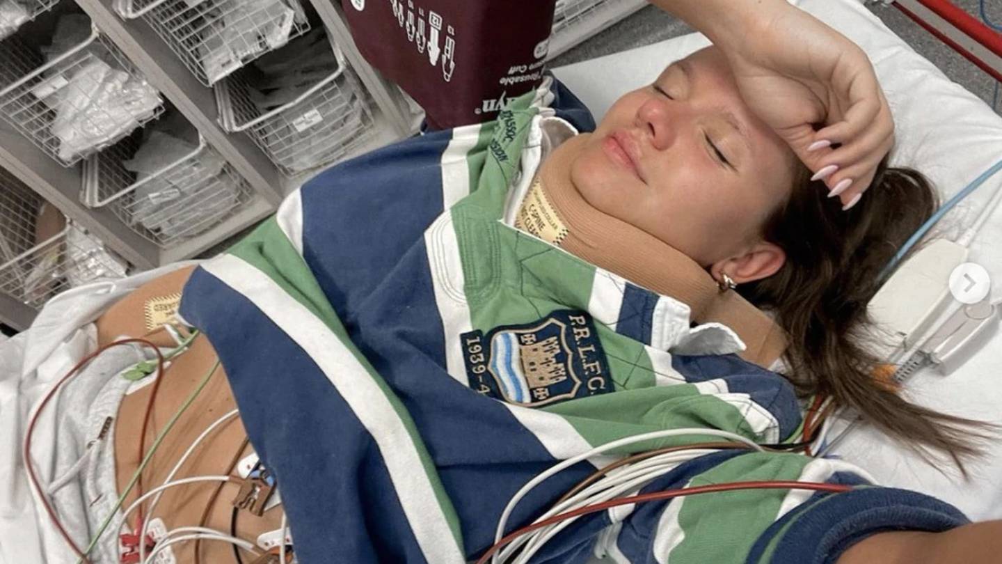 Simpson told her Instagram followers she was 'extremely lucky not to be a quadriplegic'. Photo / Alli Simpson / Instagram