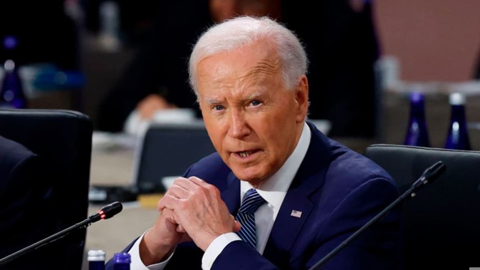 US President Joe Biden is reported to be weighing polling data and the input of those he trusts and admires as he considers whether to quit the presidential race. Photo / Getty Images