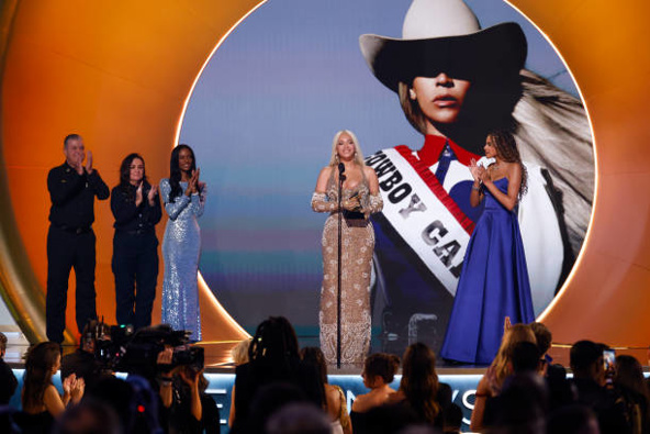 Beyoncé at The 67th Annual Grammy Awards, airing live from Crypto.com Arena in Los Angeles, California, Sunday, Feb. 2 (8:00-11:30 PM, live ET/5:00-8:30 PM, live PT) on the CBS Television Network, and streaming live and on demand on Paramount+.* (Photo by Sonja Flemming/CBS via Getty Images)