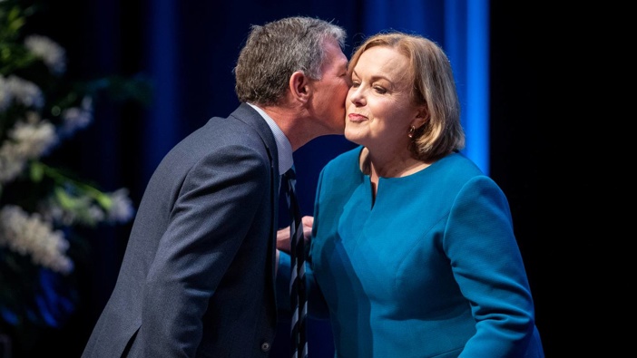 National Party leader Judith Collins addresses the National Party annual conference at the Vodafone Events Centre in Manukau. (Photo / Jason Oxenham)