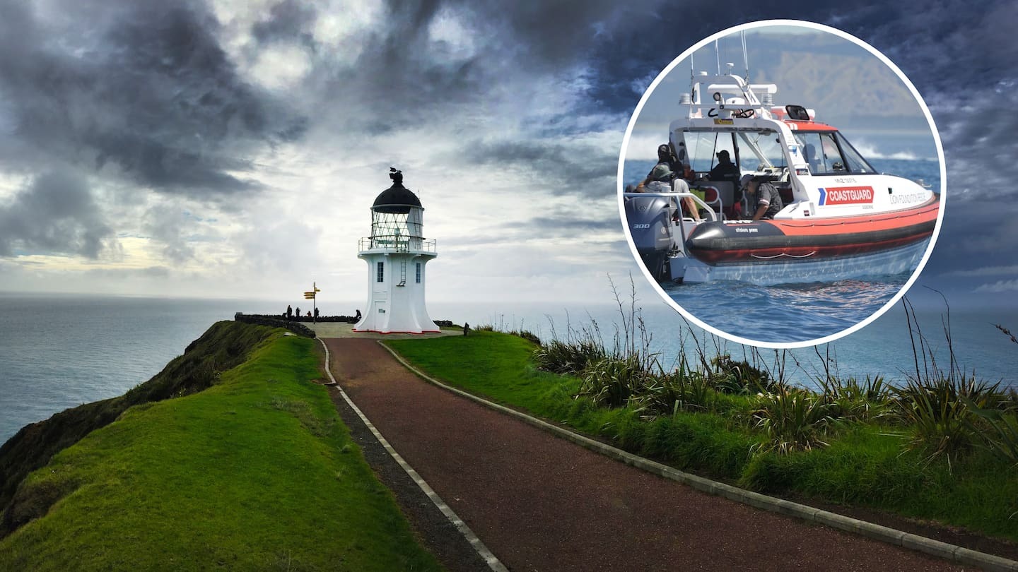 Northland Coastguard will continue their search today for a person who fell from the rocks off Cape Rēinga.