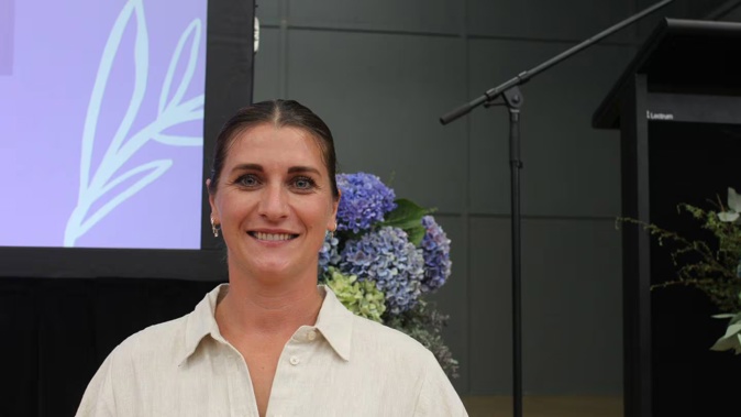 Rosie Overcomer told Kāpiti Chamber of Commerce’s International Women’s Day luncheon about her life in Gloriavale and how she and her husband left the sect. Photo / Grace Odlum