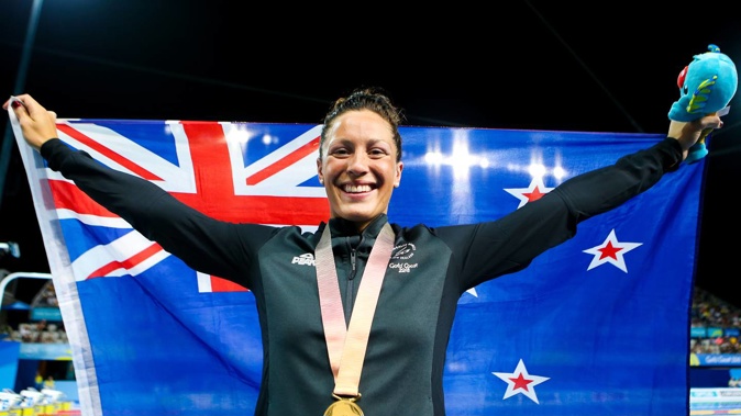 Dame Sophie Pascoe won gold in the Women's SB9 100m Breaststroke final at the 2018 Commonwealth Games. (Photo / Photosport)