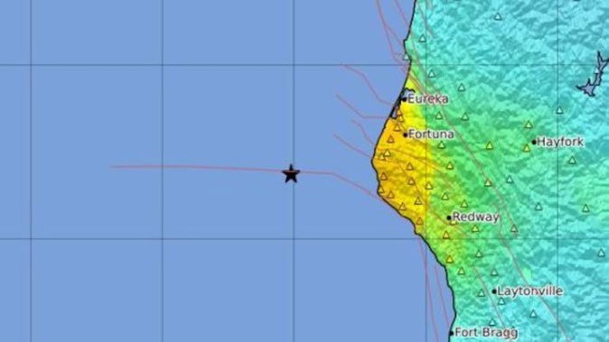 Earthquake intensity map. Photo / X / @AlMaXx8017