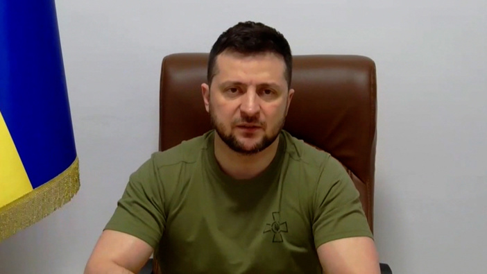 Ukrainian leader Volodymyr Zelensky speaks with CNN on Sunday, March 20. (Photo / CNN)