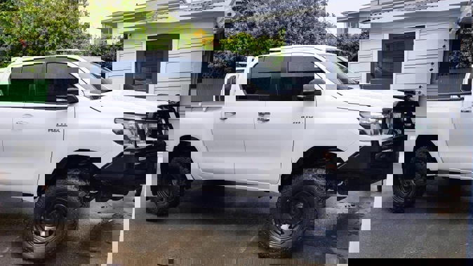 Jeremy Jane, known as Russell, says he's happy to have been refunded the $38,000 he paid for what turned out to be an unroadworthy Toyota Hilux. Photo / Supplied