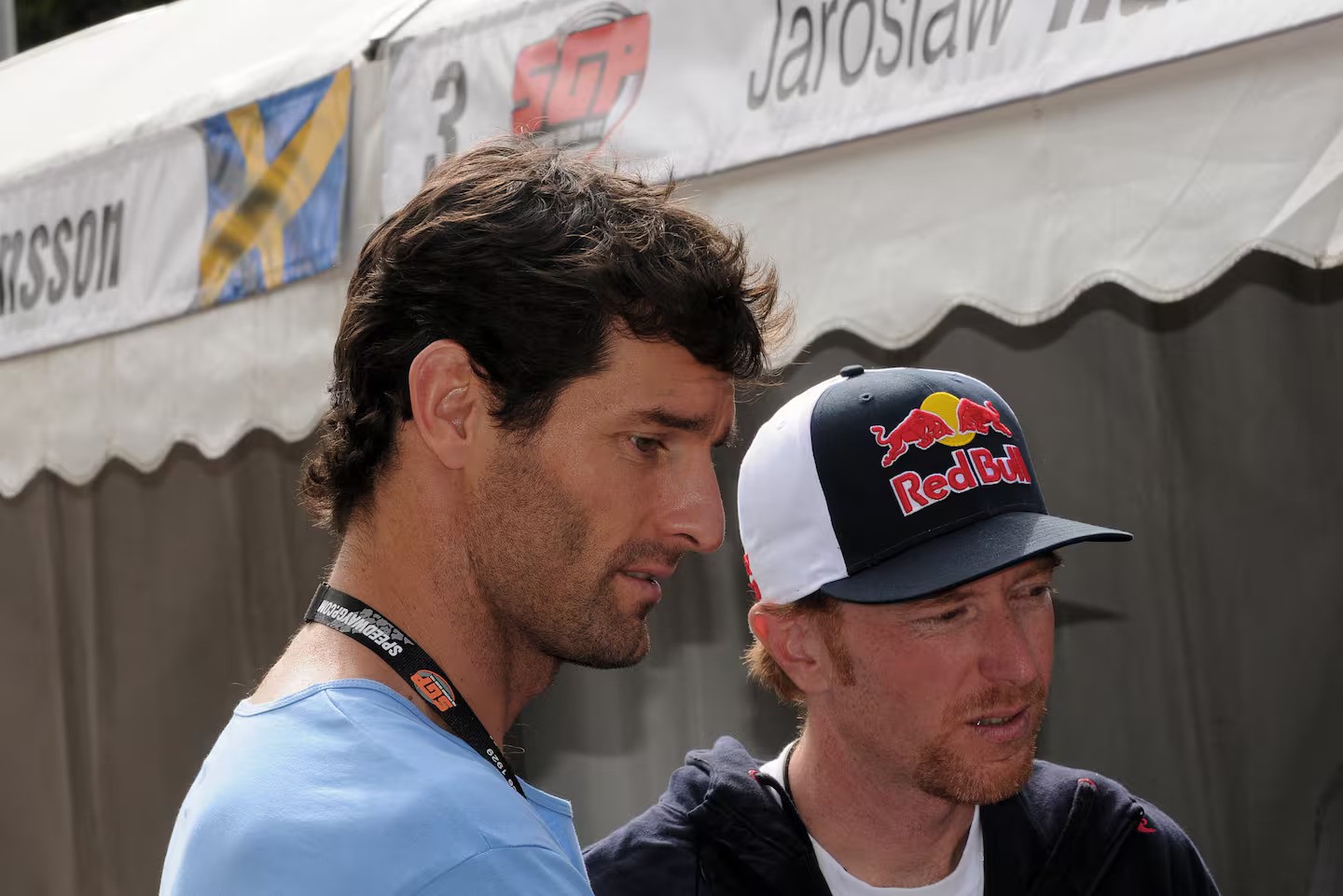 Mark Webber (left) in New Zealand in 2012. Photo / Colin Smith