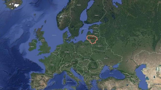 Chinese state media has targeted Lithuania. (Photo / Google Maps)