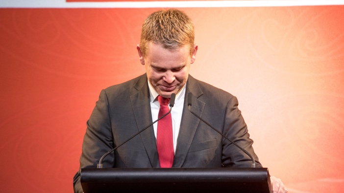 Chris Hipkins at Labour's Election Night Party. Photo / Mark Mitchell