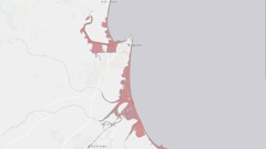 A new flood map around Napier shows the impact of coastal flooding, with a 1 per cent annual exceedance probability (a one-in-100-year coastal flood). Photo / NCC