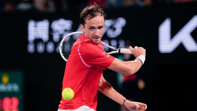 Daniil Medvedev of Russia in action. Photo / AP