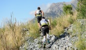 Competitors are seen in the mountain running stage during the 2020 Kathmandu Coast to Coast Multisport event in Arthur’s Pass, New Zealand. Photo / Getty