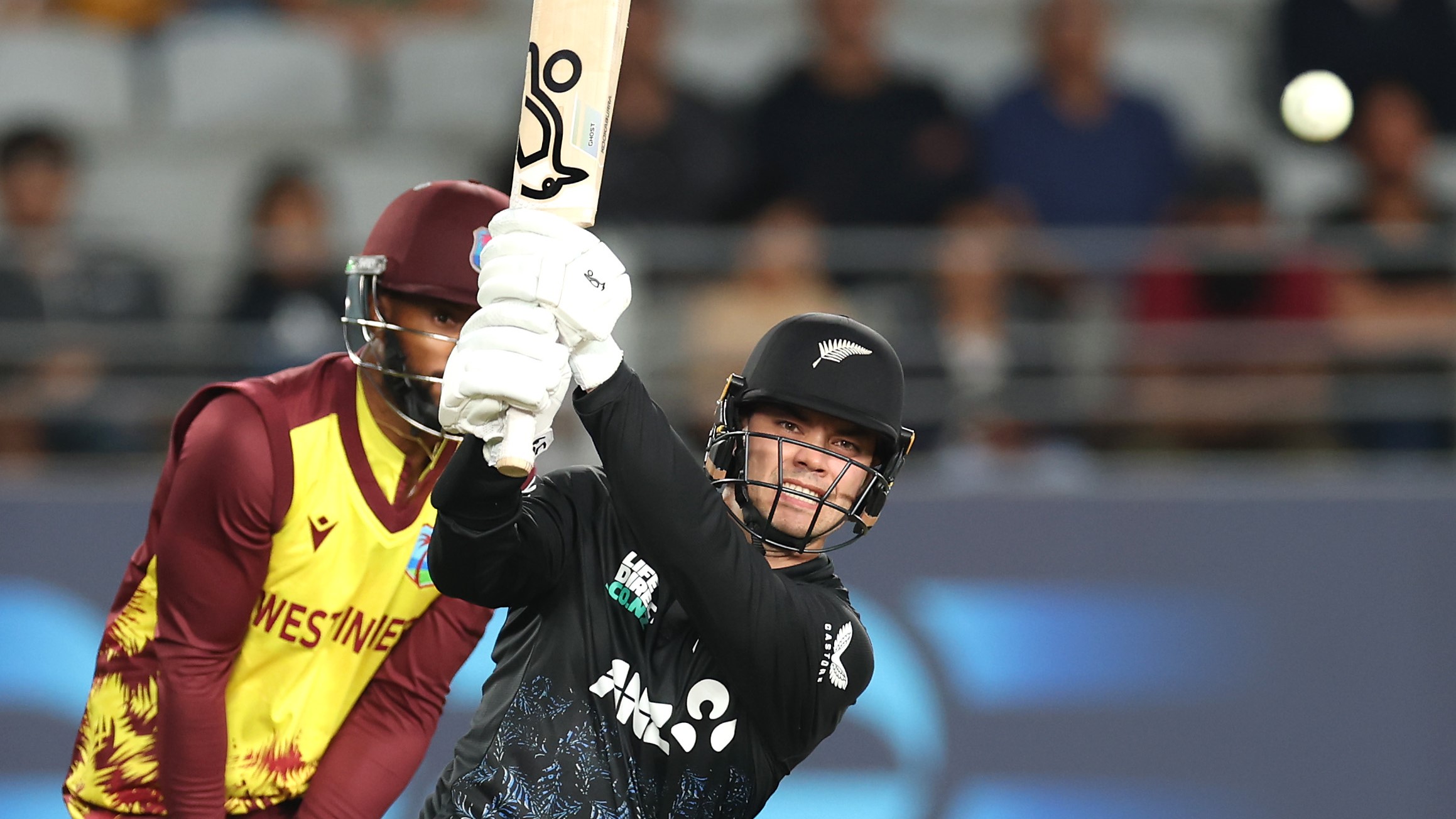 Mark Chapman of New Zealand bats during the first match in the T20 International series between New Zealand and West Indies at Eden Park on November 05, 2025 in Auckland, New Zealand. (Photo by Phil Walter/Getty Images)
