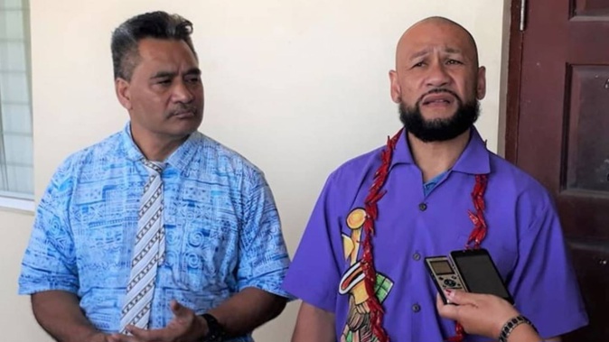 Lema'i Faioso Sione (left) and Malele Paulo. Photo / RNZ Pacific / Autagavaia Tipi Autagavaia