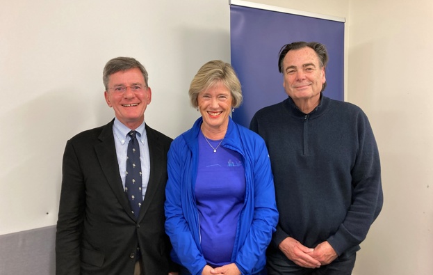 Former Attorney-General Chris Finlayson, former Wellington mayor Dame Kerry Prendergast and Nick Mills. Image / Newstalk ZB