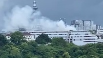Watch: Aerial view of smoke billowing over central Auckland after house fire