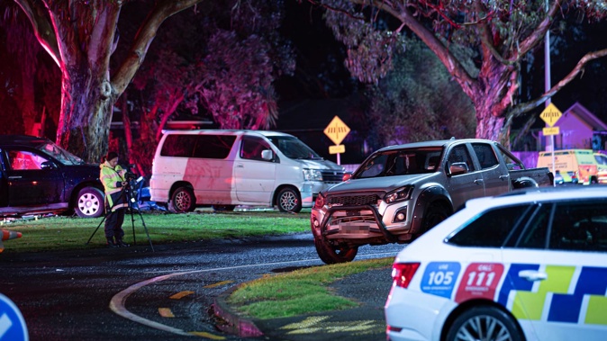 Emergency services are attending the scene overnight. Photo / Hayden Woodward.