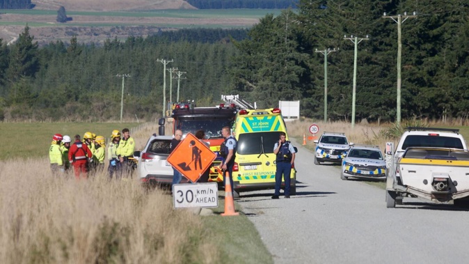 One person suffered moderate injuries after a microlight crash-landing near Peel Forest. Photo / George Heard.