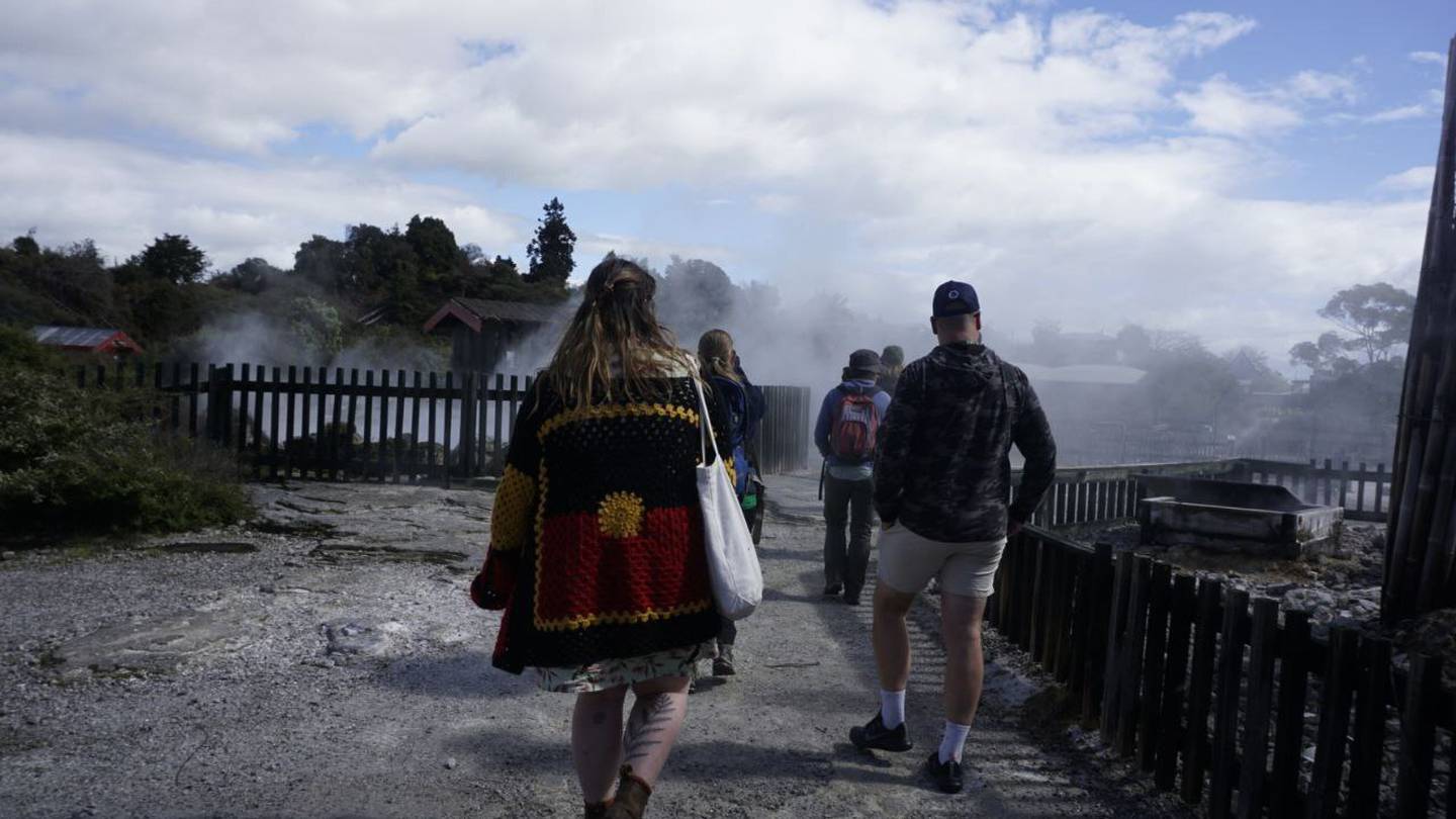Attendees learning more about Māori culture at Whakarewarewa as part of the rangers conference. Photo / Tamara Poi-Ngawhika