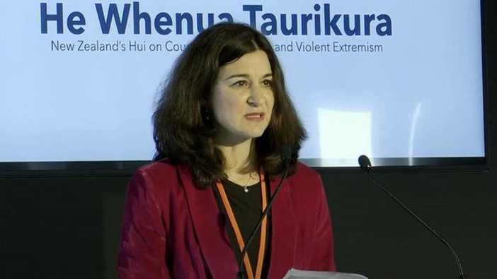 Members of the crowd walked out after Jewish Council spokesperson Juliet Moses' comment on Hezbollah. Screenshot / YouTube