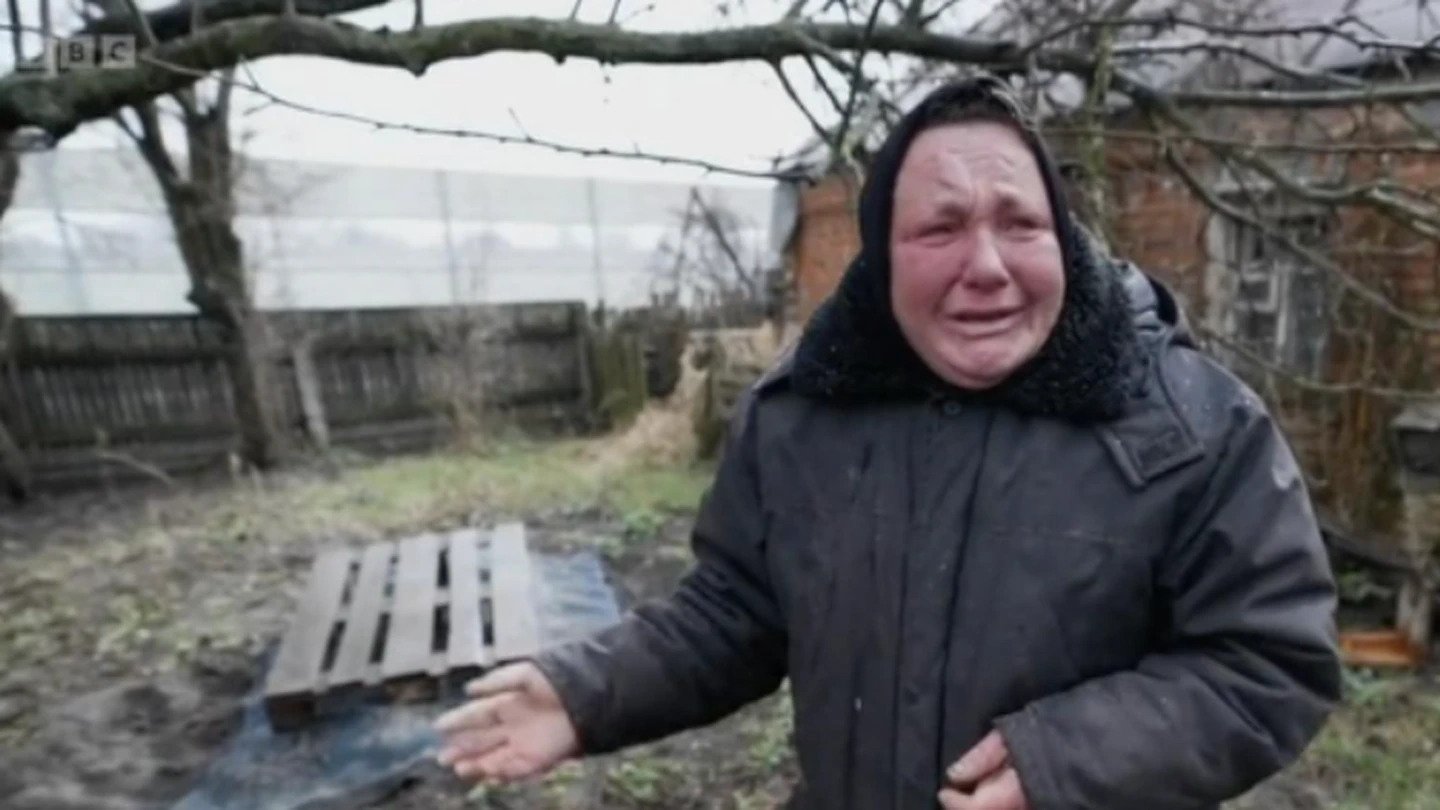 A Ukrainian mother has revealed she had to bury her own son. Photo / BBC