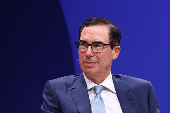 Steven Mnuchin, former Treasury secretary, during a session at the Qatar Economic Forum in May 2023. (Photo / Getty)