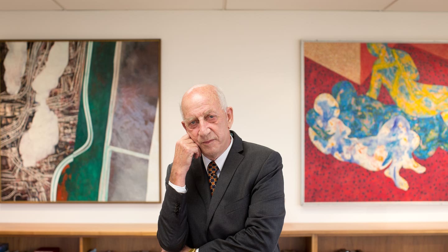 Sir Bob Jones in his Auckland office in 2014. Photo / Richard Robinson
