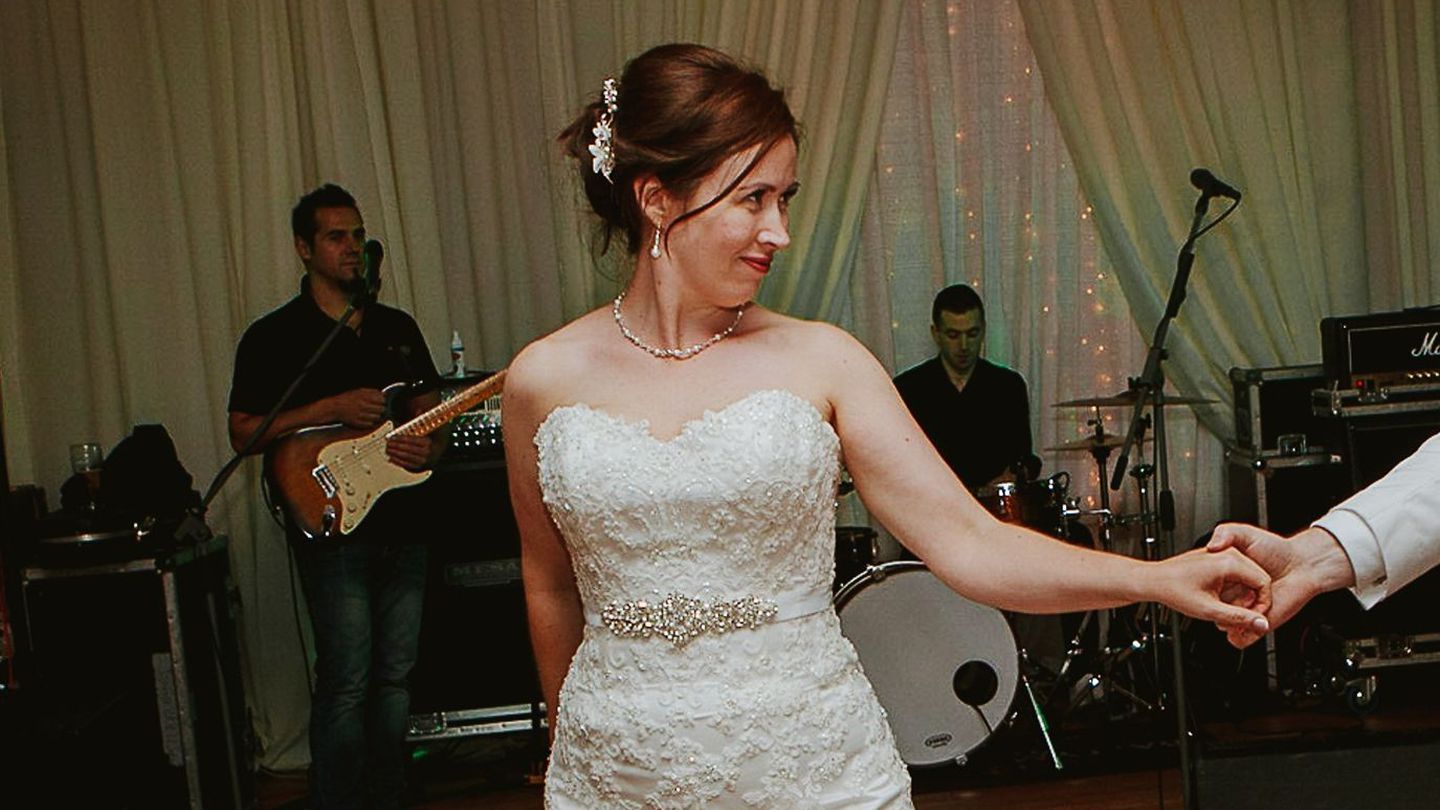 Donna McQuaid in her wedding dress. Photo / Supplied