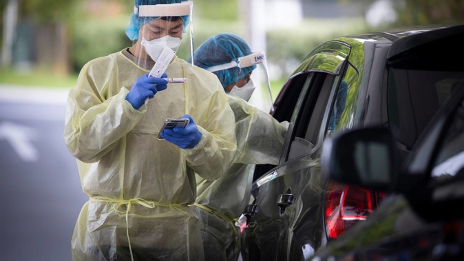 A major Omicron outbreak risks overwhelming New Zealand's test-and-trace system. Photo / Brett Phibbs