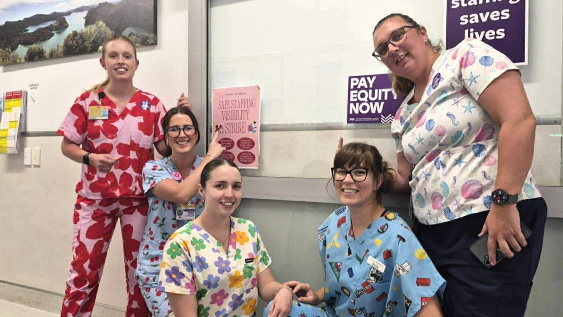 Stickers deemed a safety risk in bitter hospital industrial dispute