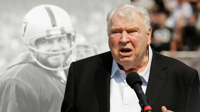 Former Oakland Raiders head coach John Madden has passed away suddenly at the age of 85. Photo / AP