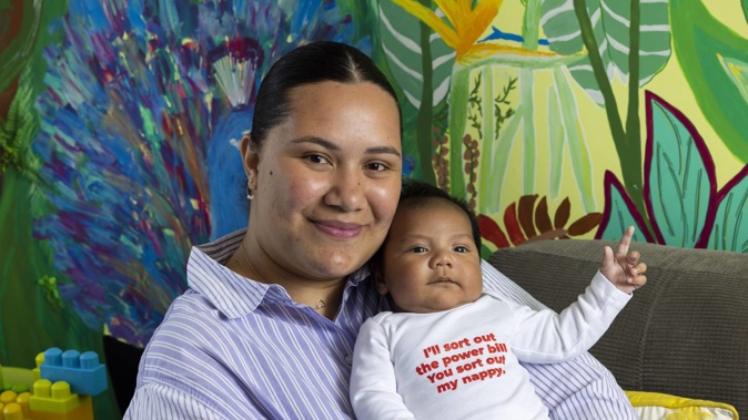 Eseta Cook with her baby, Mavae. "It will be amazing." Photo / Phibbs Visuals