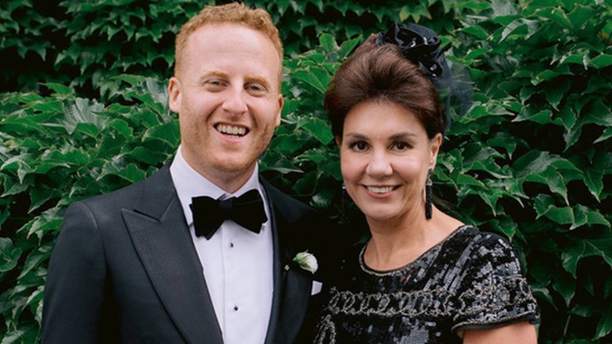 Ben Polkinghorne with stepmother Pauline Hanna on Ben's wedding day. Pauline was found dead in her Remuera home in April 2021. (Photo / Supplied)