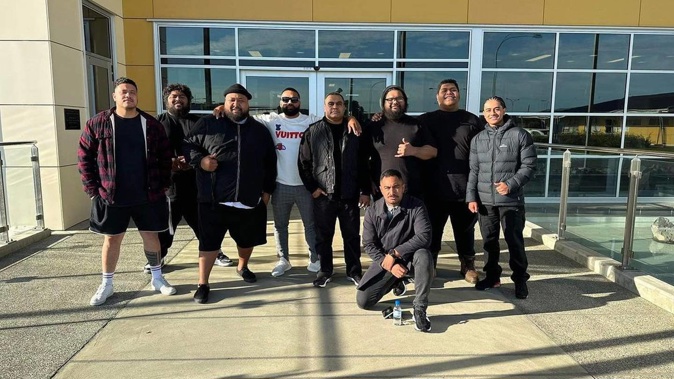 Three Houses Down outside Wiri Prison. Photo / Supplied