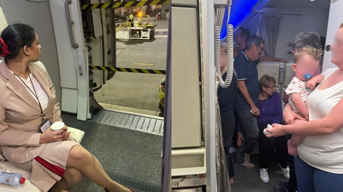 Travellers were kept on an Emirates aircraft for hours at Auckland International Airport without adequate food or air conditioning. Photo / Supplied