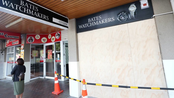 Bates Watchmakers was ram-raided early Friday morning. Photo / Bevan Conley