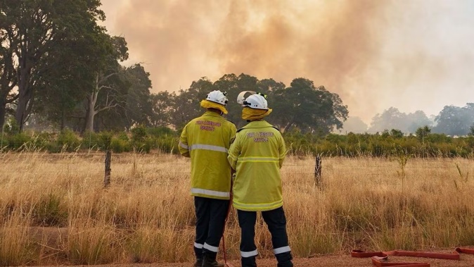 Several fires were also burning at advice level across WA, including near York east of Perth and at Marble Bar in the state's north-west. Photo / Instagram / Department of Fire and Emergency Services WA.